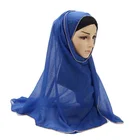 Gold beads chain plain cotton islamic shawl hijab african muslim women scarf
