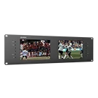 LILLIPUT Dual 7" 3RU IPS 1280x800 Broadcast LCD Rack Mount Monitor With HDMI SDI Input/Output
