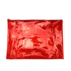Custom oem red PVC clear document zipper pen plastic bag pouch