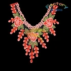 tulle cotton neck applique lace collar manufacturers for tshirts