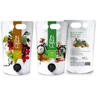 Wholesale Custom Biodegradable Aluminum Foil Vacuum Red Wine Liquor Pouch Packaging Liquid Plastic Bags With Spout Tap