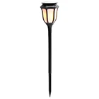 Waterproof Outdoor Deco Landscape With Flickering Flame Exterior Wall Sconce 96 LED Solar Garden Lamp For Yard Path