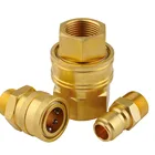 Straight through no valve hydraulic quick coupler