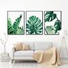 Nordic Green Plant Canvas Painting Wall Pictures , Tropical Palm Banana Turtle Leaf Canvas Prints And Poster Wall Art Home Decor