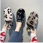 Slippers High Quality Winter And Autumn Cow Pattern Indoor Slippers For Woman Bedroom