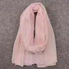 Scarf With Hijab Scarf Muslim Customer Order Soft Plain Color Scarf Muslim Women With 2 Silver Line Viscose Hijab Scarf