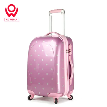Aoweila 20 "24" luggage compartment abs + pc trolley case,New Style Hard Shell Trolley Luggage,Zebra Print Suitcases