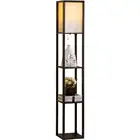 LED Shelf Floor Lamp with Open-Box Shelves Modern Standing Light for Living Room Bedroom and Reading-LED Bulb Included