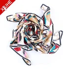 Women fashion large square twill printed silk neck scarves