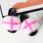 Products Fur Fur Fur Slide Hot Sale Trending Products Fox Fur Slide Slippers Wholesale Fur Slippers