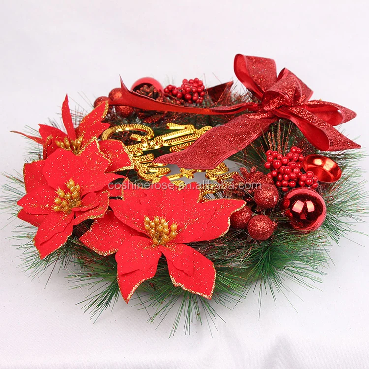 coshinerose wholesale christmas gifts rattan wreath pine with