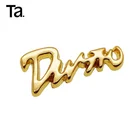 Metal Logo Customized Handbag TANAI Fashion Custom Made Metal Alphabet Gold Color Brand Design Letter Handbags Logo