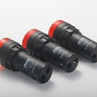 Buzzer NIN AD16-22SM Type 22mm Mini LED Indicator Light Flash Buzzer DC/AC Active Sound Buzzer With Signal Lamp