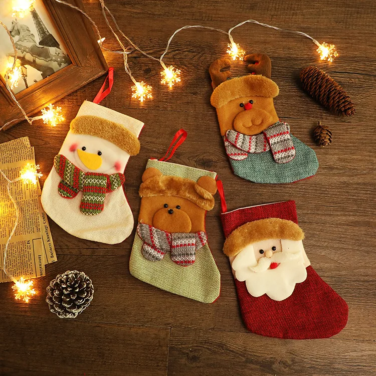 beautiful design stripe christmas stocking baby gift pouch gifts
