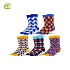 DQ-B216 cheap wholesale bright colorful knit colored dress socks vivid color coloured sock multicolored