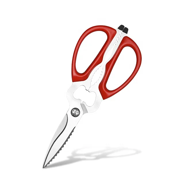 Stainless Steel Kitchen Scissors Multi-functional Food Scissors Shears With Bottle Opener