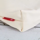 Customized advertising tote bag 16A thick natural canvas bag Red webbing promotion bag