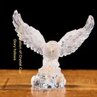Custom crystal animal figurine craft k9 crystal eagle home decoration