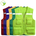 Customized class 2 high visibility reflective safety mesh trucker vest wholesale