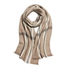 Beautiful Pashmina Scarf Shawl Knitting Women's striped knit scarf