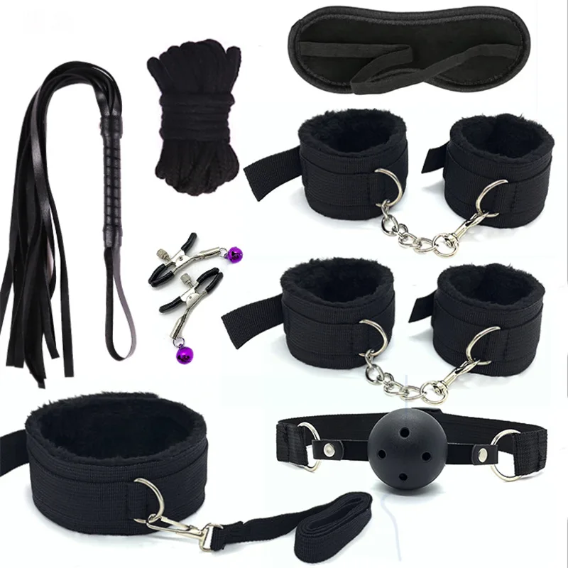 10 Pcs Set Sex Products Erotic Toys For Adults Bdsm Sex Bondage Set