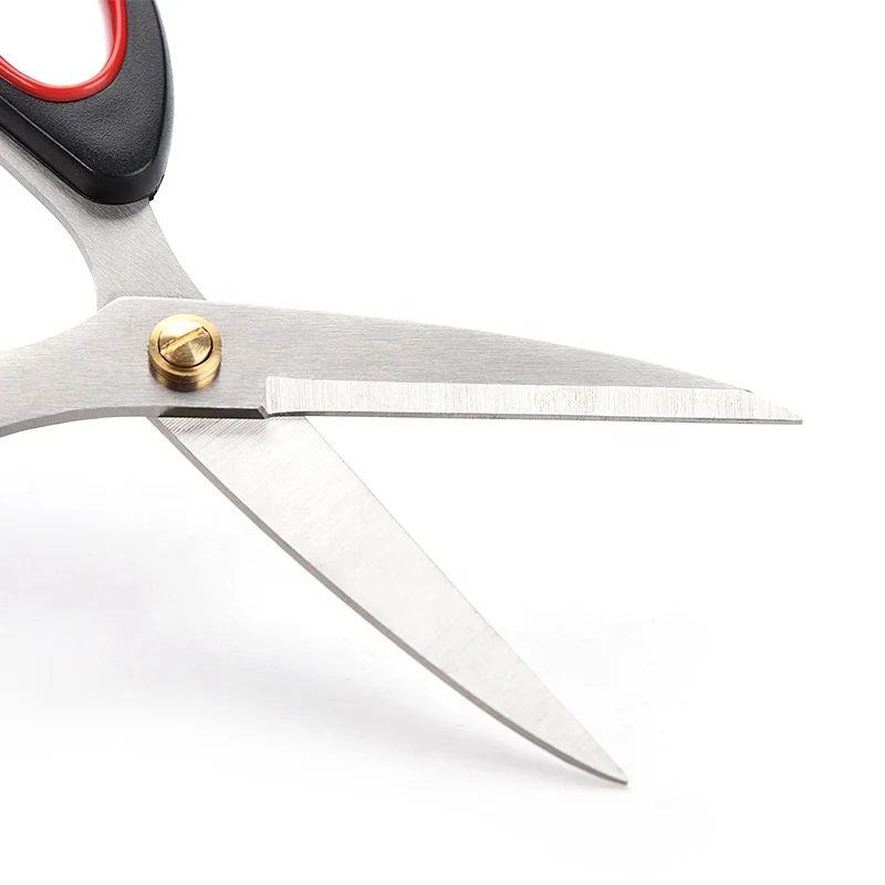 New fashion Quality home scissors black and red shears for tailor with Soft Grip Handle