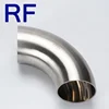 RF SS304 1" Stainless Steel Dairy Pipe Fitting 3A Standard 90 Degree Elbow Weld Short Bend