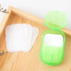 Wholesale Travel Out Portable Water Soluble Hand Washing Paper Sheet Mini Soap Multicolor Boxed Cleaning Supplies