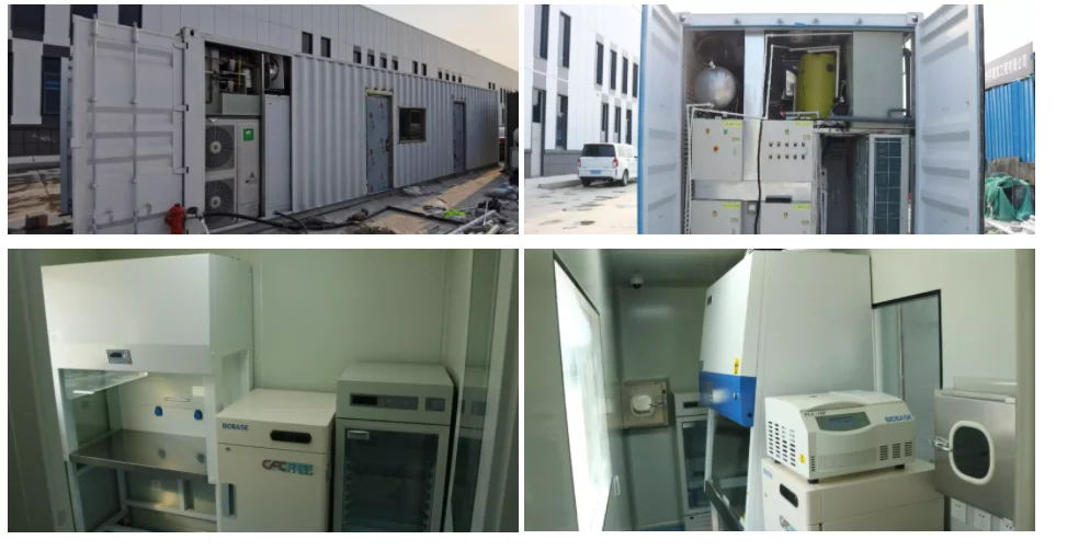 BIOBASE in-stock-selling 4000T/day BSL-2 container PCR LABORATORY CLEAN ROOM For Lab Real-time Nucleic Acid Testing