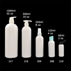Customized Logo Plastic White PE Round Bottle Shampoo Packaging