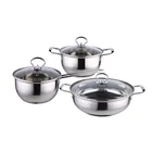 China manufacturer OEM ODM pots and pans sets stainless steel cookware for gift