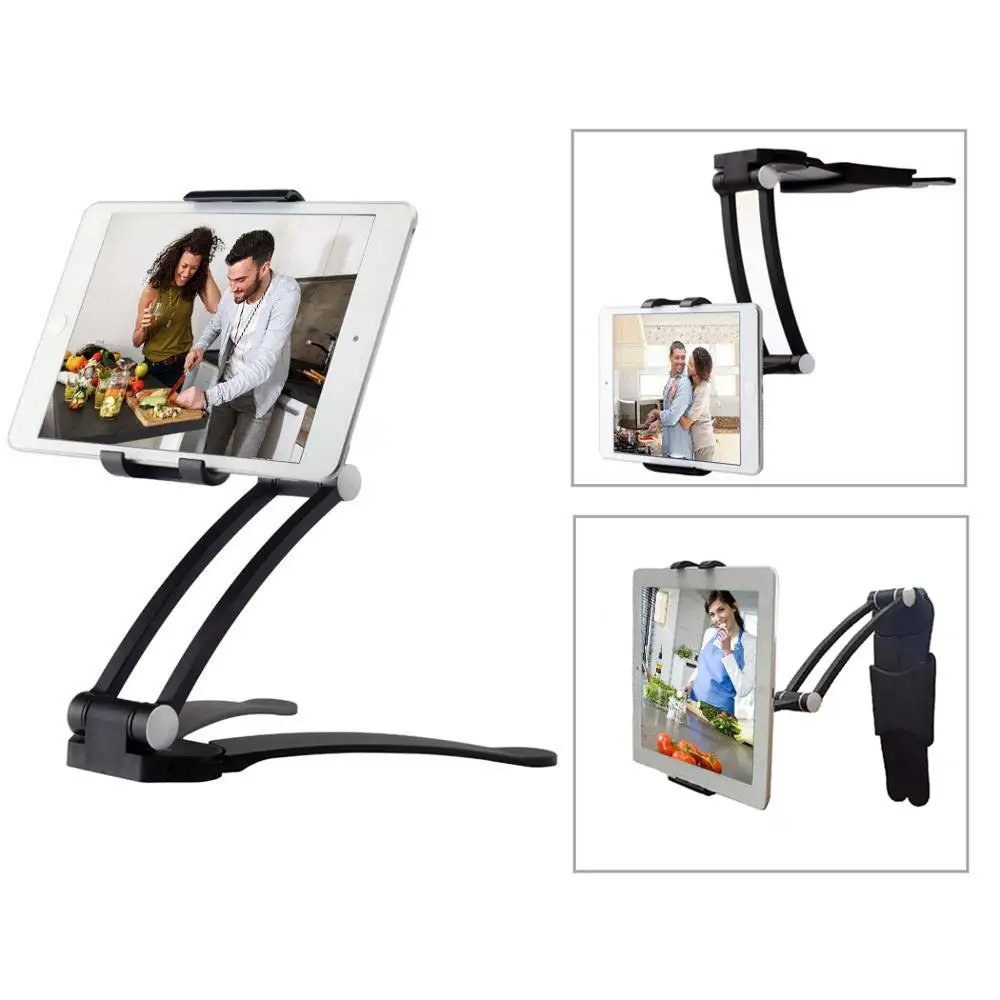 2-in-1 โต๊ะเคาน์เตอร์เดสก์ท็อปสูตรครัวสำหรับแท็บเล็ตสำหรับ iPad Pro Air mini