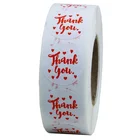 Hybsk Glossy Paper Thank You Stickers 1 Inch Round 1,000 Adhesive Labels Per Roll