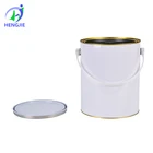 Factory Price Empty 4L Rectangular Tinplate Metal Paint Packaging Container Can
