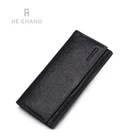 High quality simple classical fashion leather long wallet for men purse bag