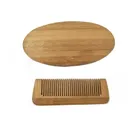 Handmade Natural Boar Bristle Beard hair Brush Wooden Comb set for gift