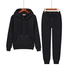 Women Two Piece Clothing Set Autumn Tracksuit Patchwork Hoodie Sweatshirt Long Pant Jogger Outfit Set