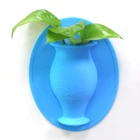 Magic Removable Self-Adhesive Creative Wall Hanging Silicone Flower Vase
