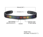 Bracelet Bangle Bracelet Stainless Steel Rainbow Roman Number Bracelet Men's Opening Bangle Gay Jewelry