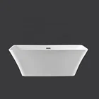 Fashionable Acrylic Durable Soaking Bathtub Freestanding White Bath Tub