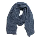 New Solid Navy Blue color winter warm scarf knitted long line scarfs for men stylish