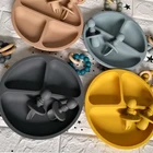 Eco Friendly Customizable Silicone Rubber Baby Divided Dinner Plate Set