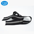 Zipper factory wholesale #8 silver white metal zipper long chain high-end luggage shoes zip