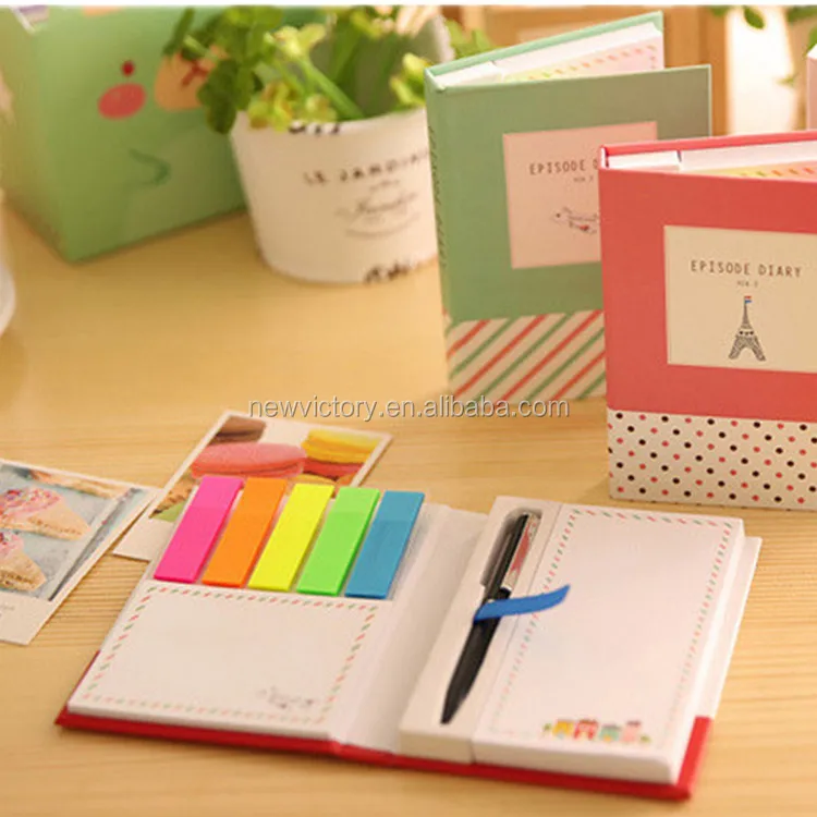 hardcover eco smart notebook with pen set and sticker