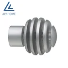 ALY Home Furnishings 28-Inch Extends to 48-Inch Curtain Rod with Finials
