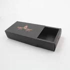 Wholesale Custom Logo and Printed Eco High Quality Sliding Style Small Cardboard Paper Boxes Drawer Black