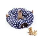 Large Cat Tunnel Bed, Pop Up Bed, Cat Toys Tunnel Bed with Cushion Tube for Large Cats Kittens Kitty Small Puppy