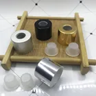 Wholesale empty cone bottles pyramid glass bottle with metal cap and nesse