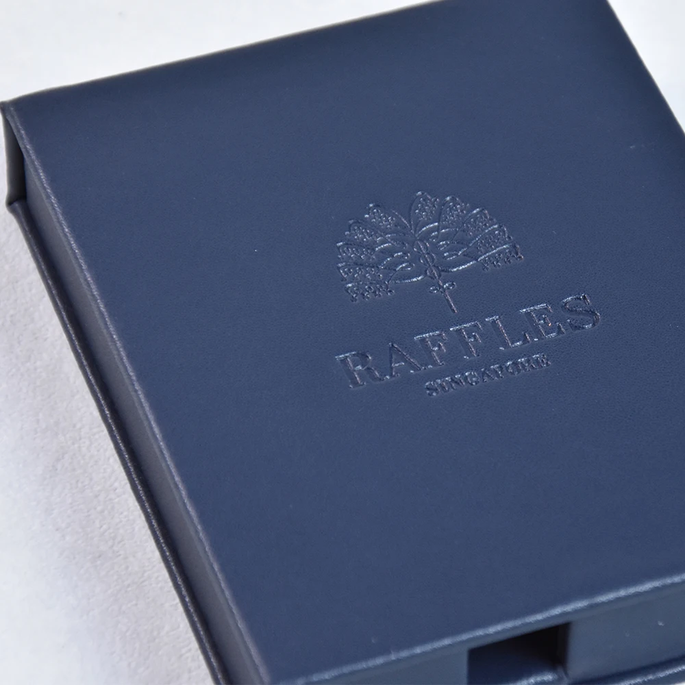 Classic custom leather desktop organizer note pad holder for hotel