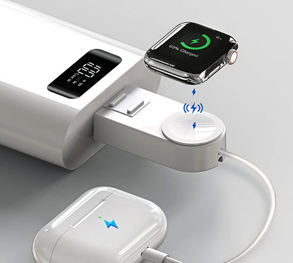 magnetic wireless portable qi charger with built